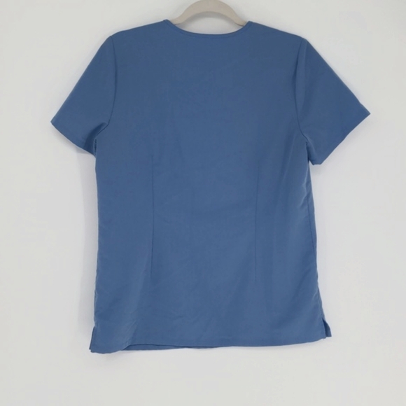 Figs Women's Casma Three-Pocket Scrub Top Size Small Blue V Neck Hospital Office - Picture 10 of 13